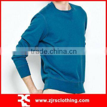 Mens Cotton and Polyester Plain Crew Neck Sweatshirt