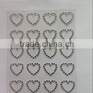 heart shape jewelry/rhinestone/crystal sticker