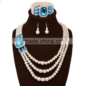 Factory directly wholesale pearl necklace bracelet earring jewelry set