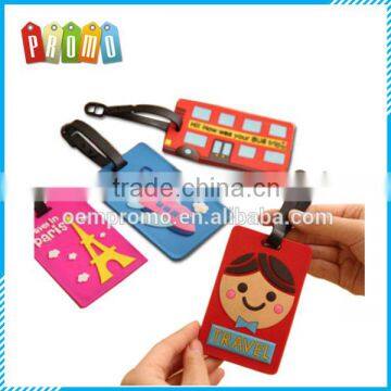 China Wholesale Custom Logo Shape Soft PVC Luggage Tag