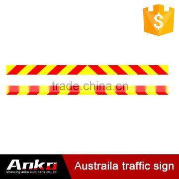 rear warning car plate, vehicle rear car plate, conspicuity reflective