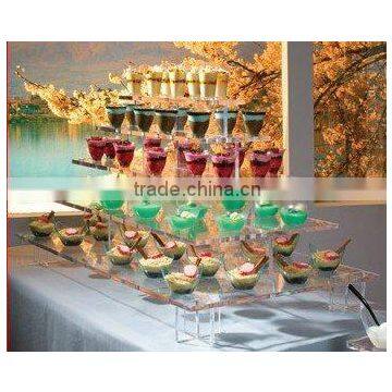 clear acrylic buffet risers