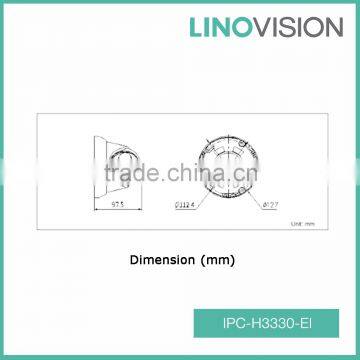 3MP HD Real-time Video 30m IR Outdoor Network Mini Dome IP CCTV Camera photo-2