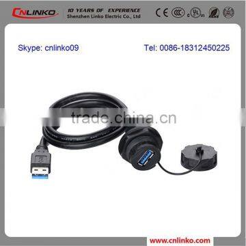 Panel Mount USB 3.0 Connector dual usb port panel mount socket