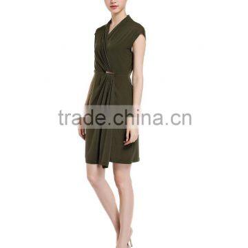 Olivedrab Dress Slim Dress 2016 Women Dress photo-2