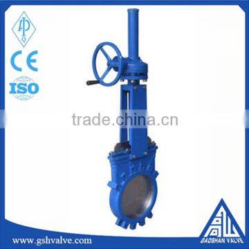 Different wafer type knife gate valves with bevel gear