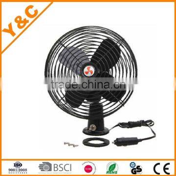 8" metal 12v car fan