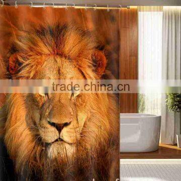 Vivid Photo Printed Lions Shower Curtain photo-2