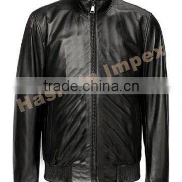 Black Men's leather jacket