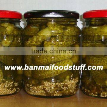 Pickled Cucumbers in Glass Jars
