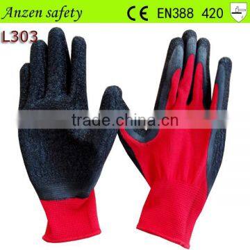 black palm latex nylon gloves printed logo 4131