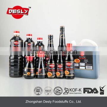 Desly Hot Sale Premium Low Salt Light Soy Sauce 150ml Table Bottle