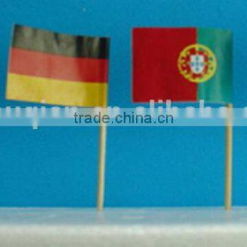 bamboo cocktail toothpicks with flags