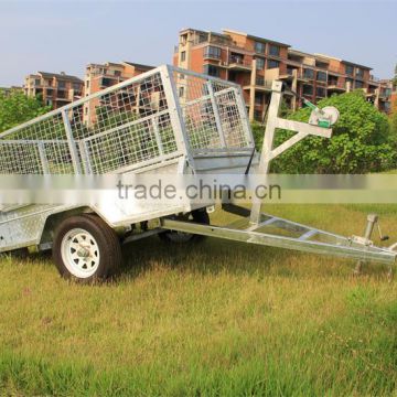 Economic Hot Dipped Galvanized 7x5ft Fully Welded Stronger Single Axle Box Trailer