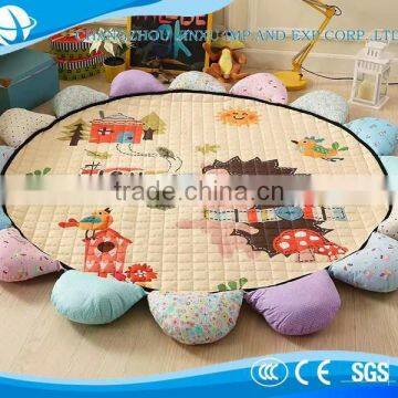 2017 Hot sale cartoon lovely hedgehog kids Flower Shape Mats