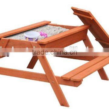 Outdoor Wood Kids Sandpit Picnic Table photo-2