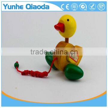 Colorful Pull Along Duck Wooden Toy as You Pull They Make a a Fun Baby photo-6