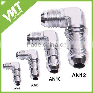 FULL FLOW 10AN 90 DEGREE BLACK SWEPT FLARE BULKHEAD FITTING ADAPTER photo-2