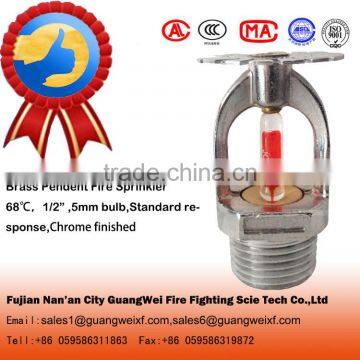 68 degree automatic response glass bulb fire sprinkler