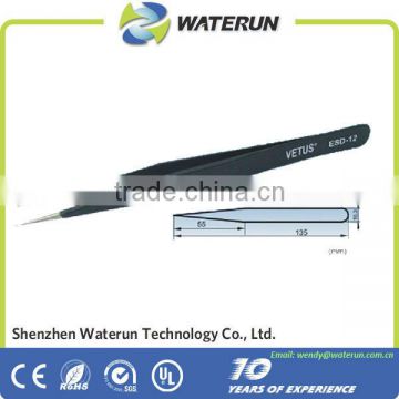 straight antistatic vetus stainless steel tweezers factory