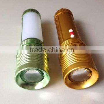 High Quality Multi-function Zoom Led Working Light Rechargeable Flashlight Camping Lantern photo-2