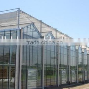 Hot-Dip Galvanized Steel Pipe High Glass Greenhouse For Hydroponic Planting