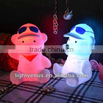 Color change bear desk or table lamp night lighting for kids or children