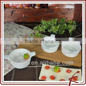 white ceramic serving dishes