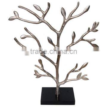 New design recycled aluminium tree gift item Indian handicraft home decoration jewelry stand