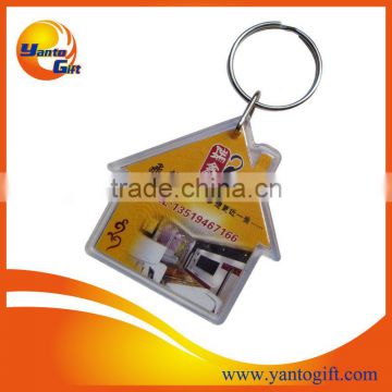 High quality House shape acrylic keychain