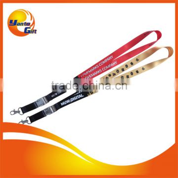 3D Logo Silk Screen Printing Lanyard Strap with Metal Hook