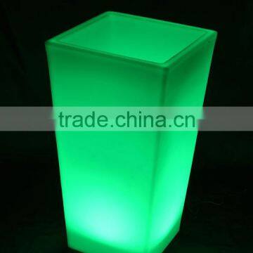 Led Tall square flower pot / led light up flower pot / led lighted furniture/LED Garden furniture