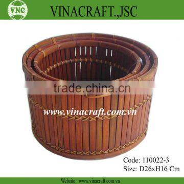 Bamboo waste bin