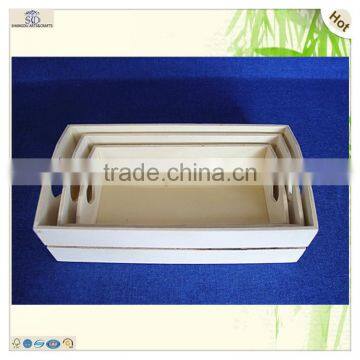 High Quality Heart Carving Fruit Vegetable Plywood Crate Tray photo-5