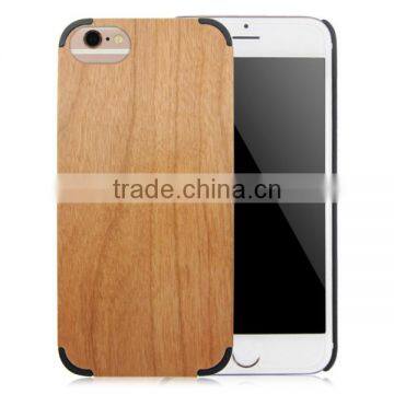 Universal PC bottom wooden phone case natural wooden shell new arrival back cover for iPhone 6 7