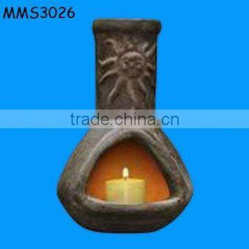 terracotta candle chimenea