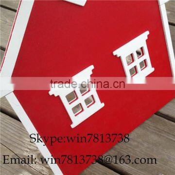 Wall Hanging Decoration Creative Children Room Decorative Small Red House False Window Mediterranean Style photo-3