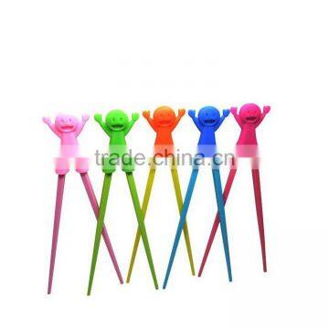 Whole Sales Melamine Chopsticks With Silicone Helper for Kids