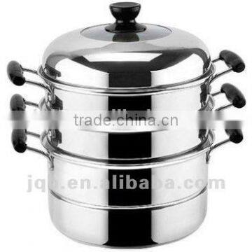 Stainnless Steel 18/8 Steamer Pot With Mirror Polish & Two-double Layer photo-2