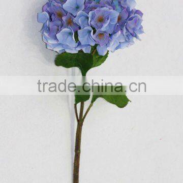 artificial blue single hydrangea with coated