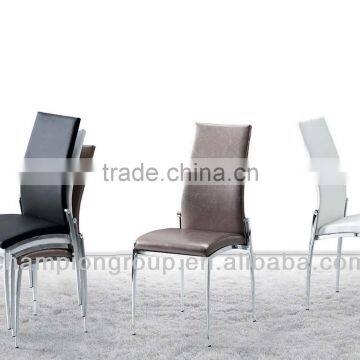 modern design chrome dining chair with PU leather