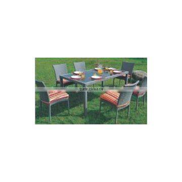 6 person outdoor chair one rectangle table AR-3069