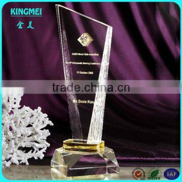 3D laser crystal awards and trophies parts fashionable crystal trophy