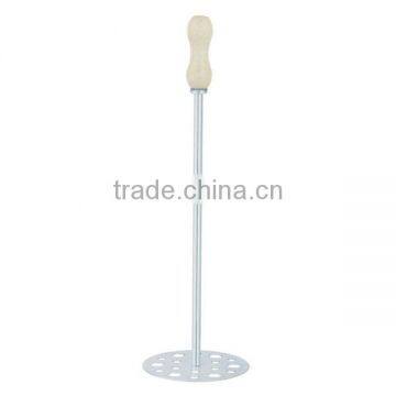 PROFESSIONAL HAND PAINT MIXER WOODEN HANDLE WITH CHROME PLATING PAINT MIXER FOR GERMANY MARKET photo-3