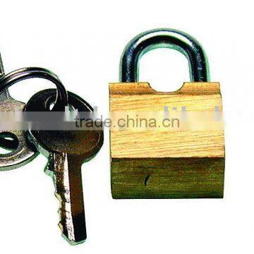 suitcase brass padlock, steel shackle