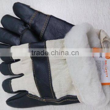 DDSAFETY Hot Sale Furniture Leather Work Gloves Brown Furniture Gloves photo-3
