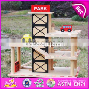 2017 New Products Funny Parking Toy Boys Wooden Garage Playset W04B051 photo-4