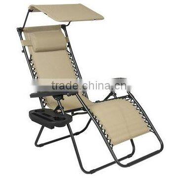 Adjustable Canopay Cup Holder Zero Gravity Chair