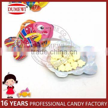 Cute Cow Shape Milk Candy Tablet Candy in Fish Shape Jar