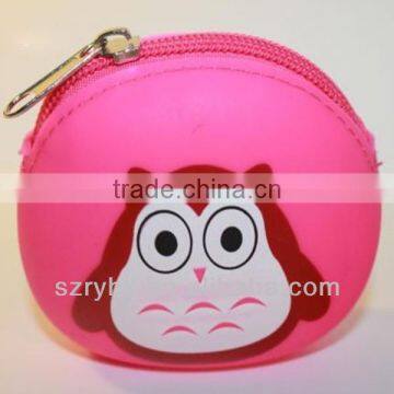 owl coin purse pink small key holder silicone wallet tooth fair purse